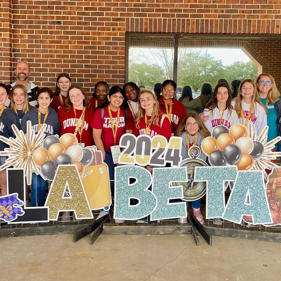 The Dunham School Junior Beta Club at a competition.