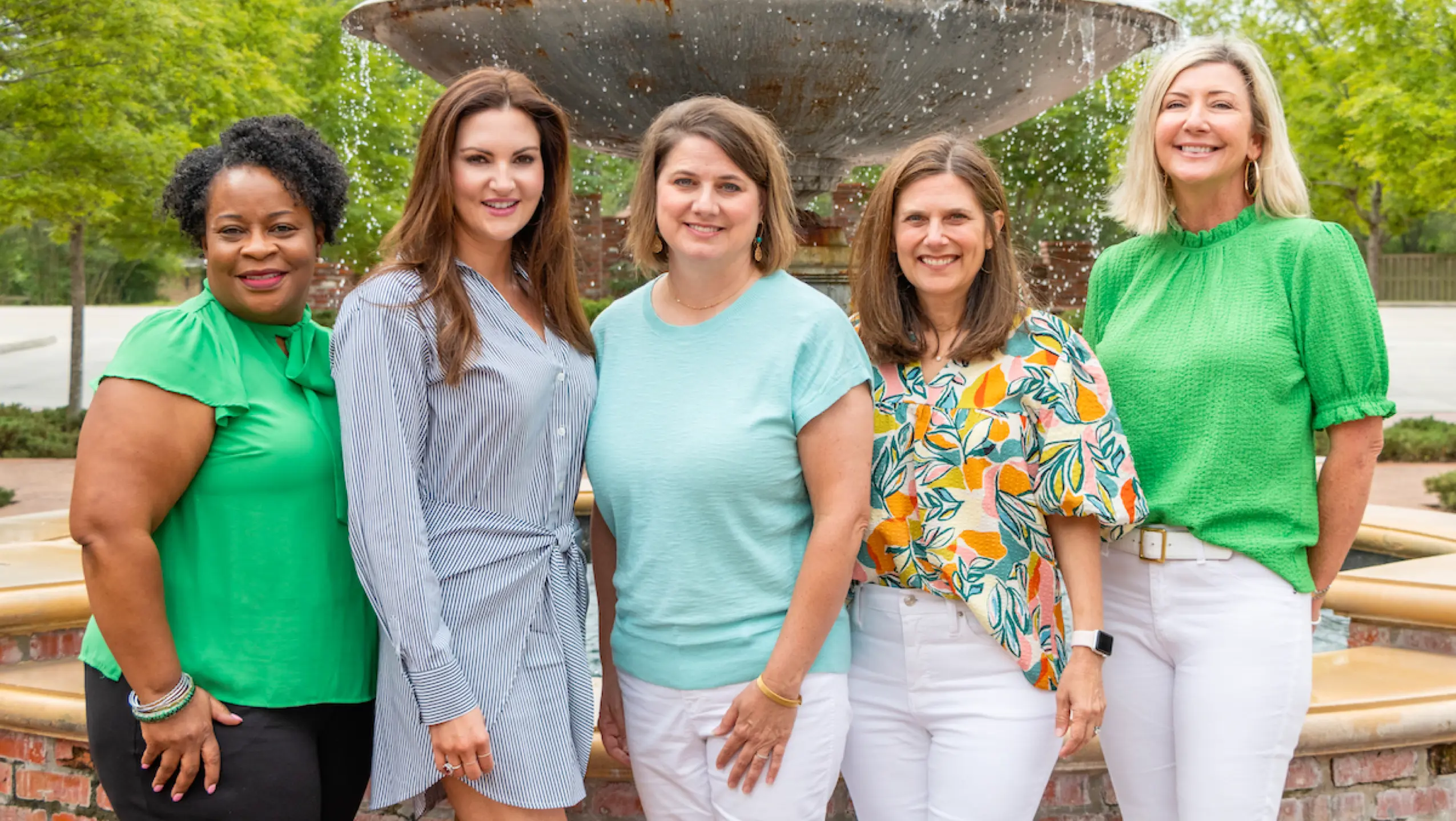 Five members of the Dunham Parent Ambassador volunteer organization