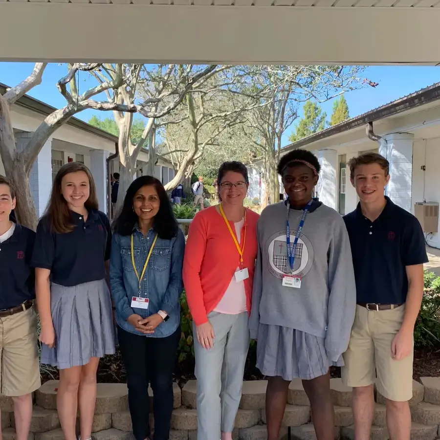 Dunham students with Gallup research staff members